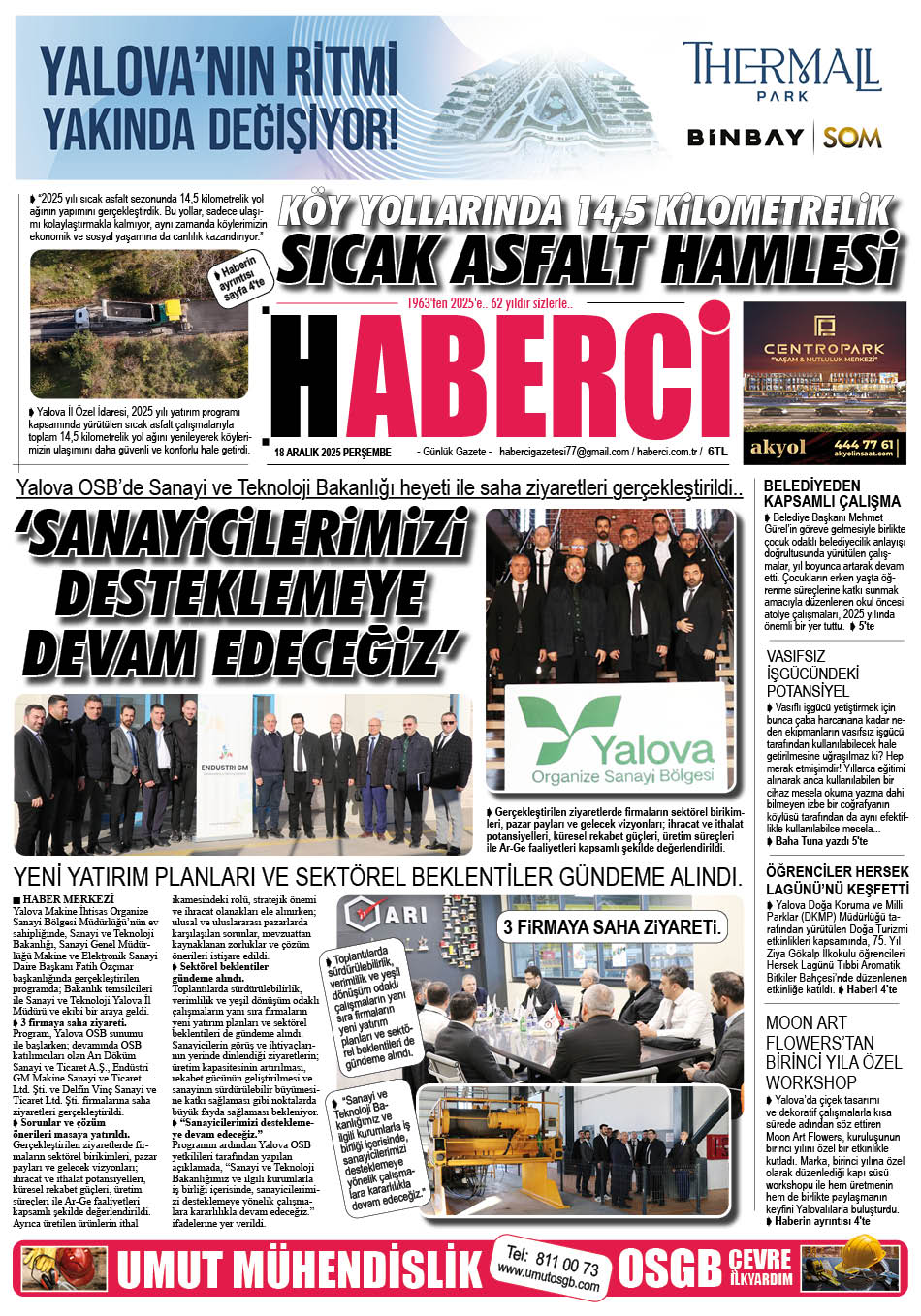 Günlük Gazete Manşeti