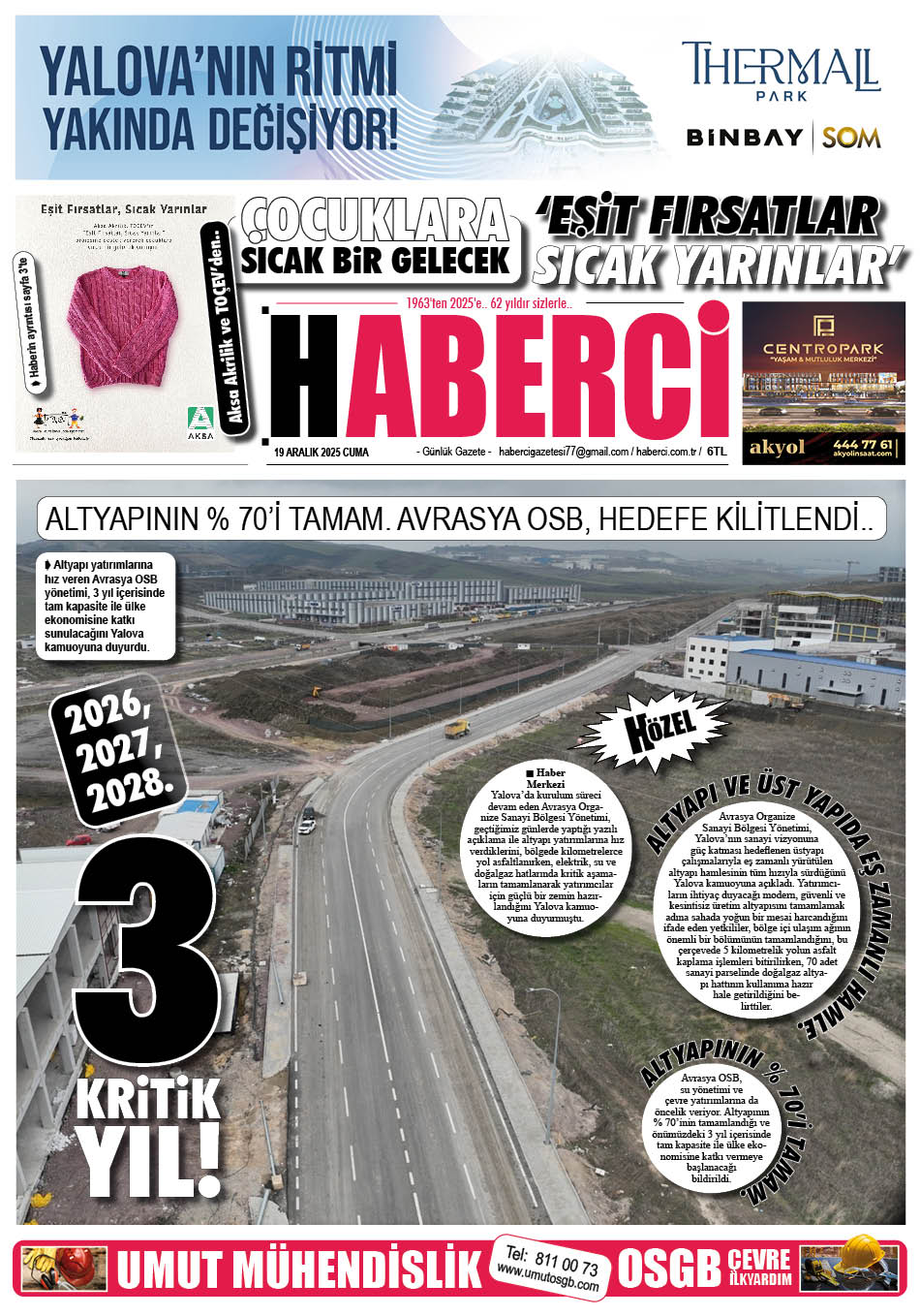 Günlük Gazete Manşeti