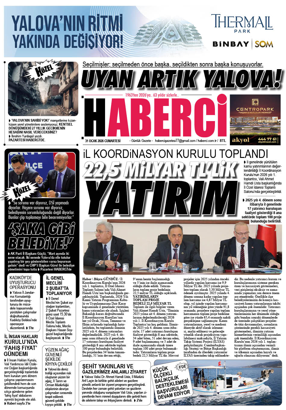 Günlük Gazete Manşeti