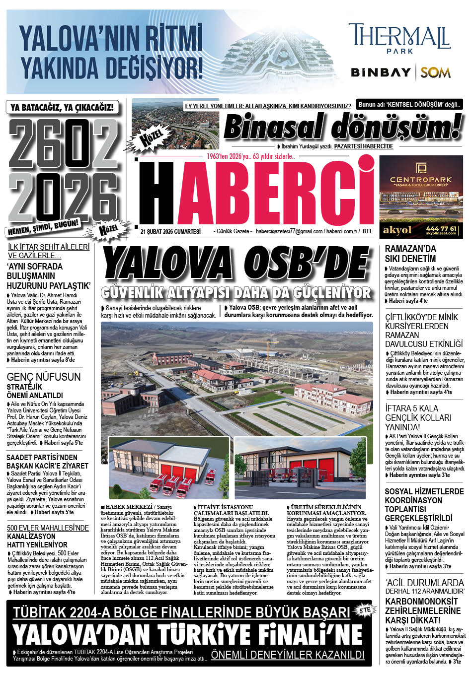 Günlük Gazete Manşeti