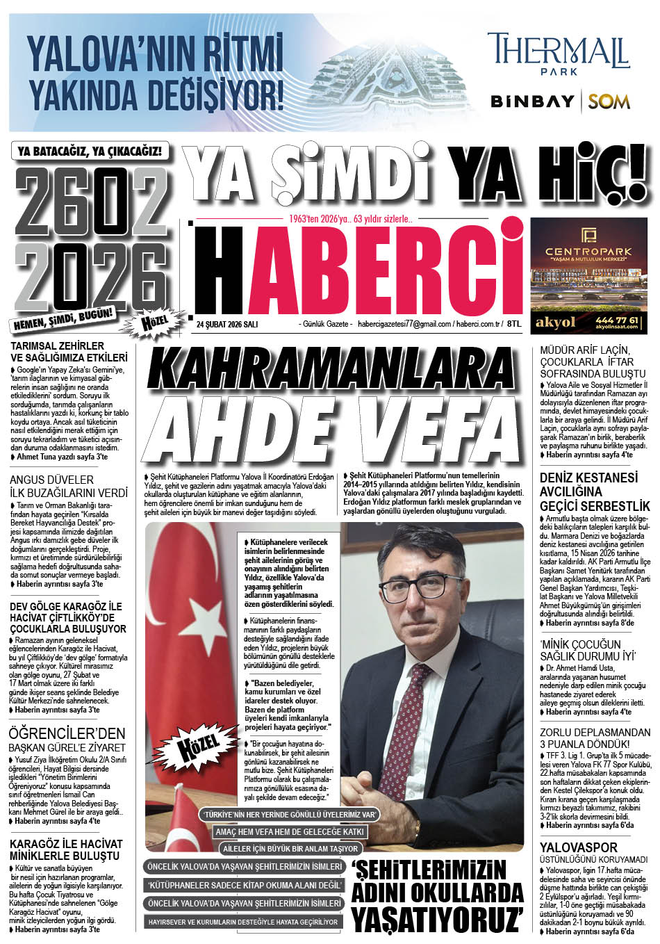 Günlük Gazete Manşeti