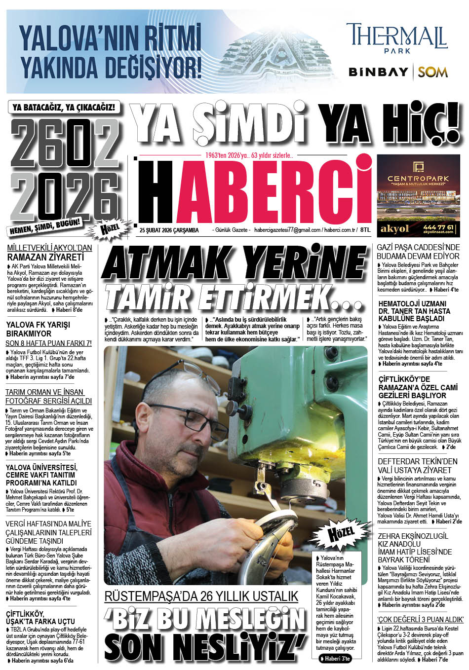 Günlük Gazete Manşeti