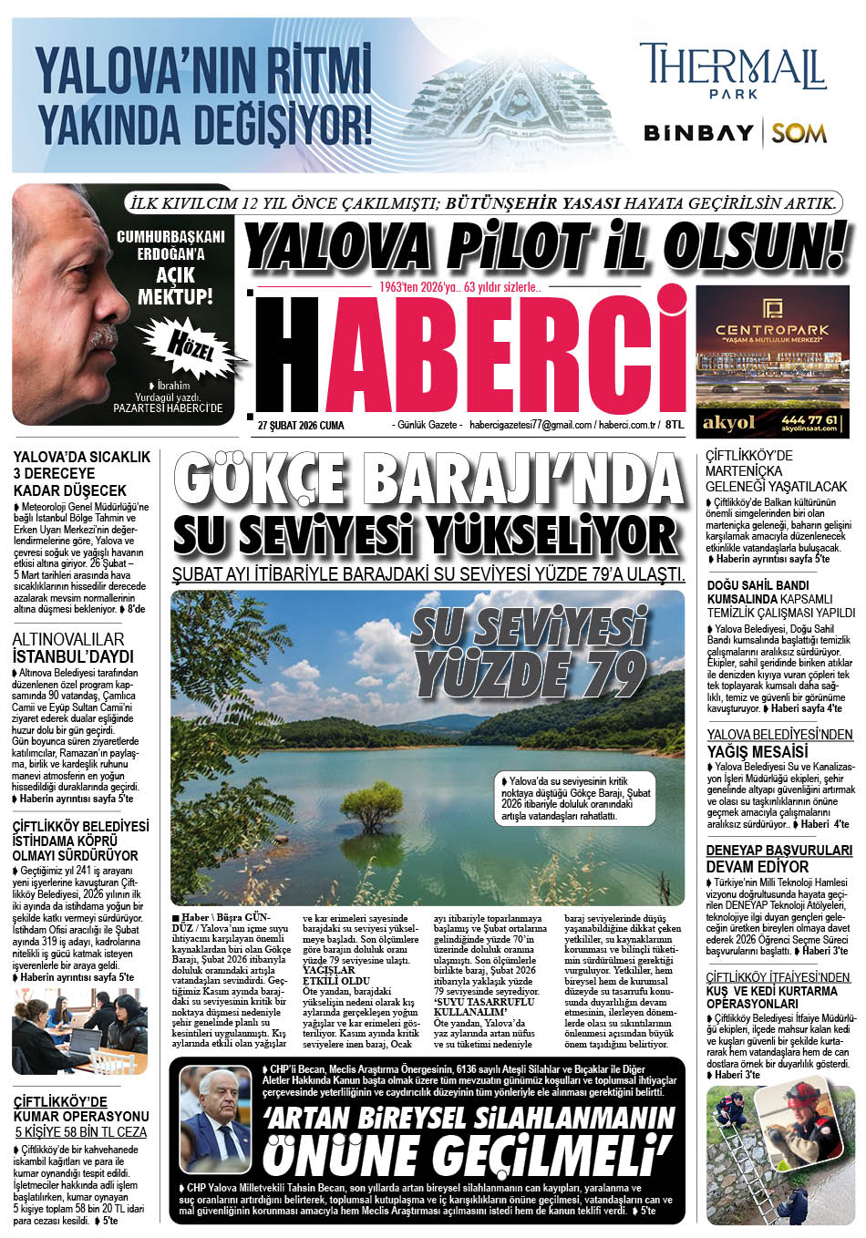 Günlük Gazete Manşeti