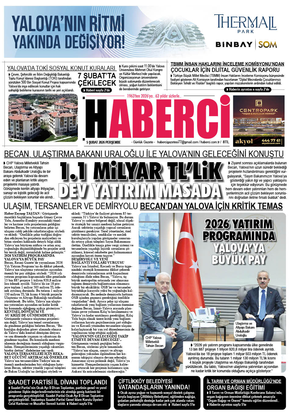 Günlük Gazete Manşeti