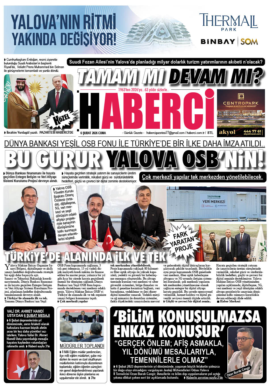 Günlük Gazete Manşeti