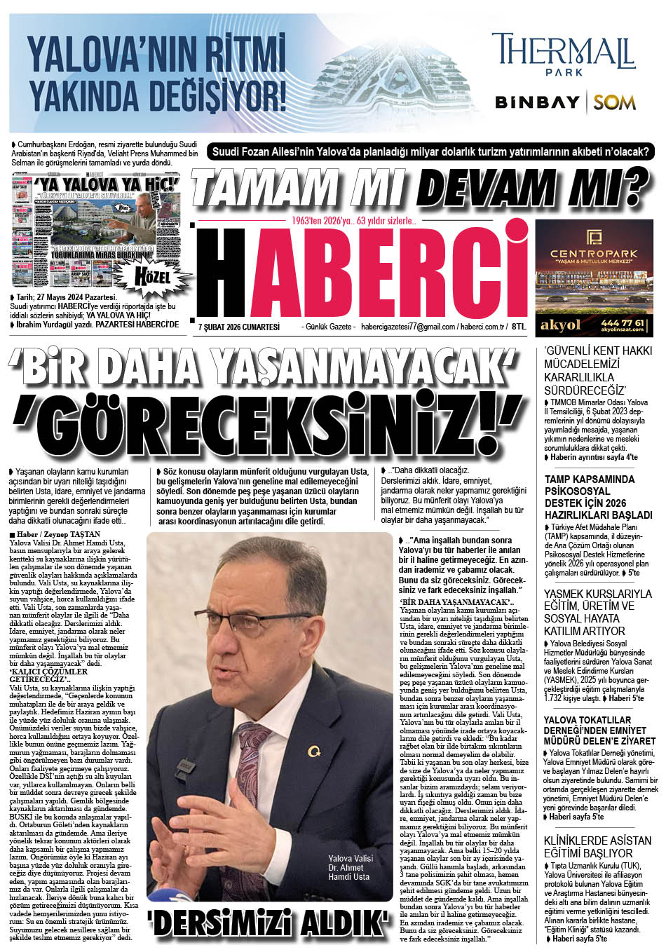 Günlük Gazete Manşeti