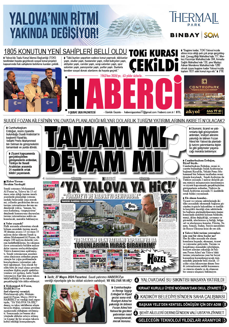 Günlük Gazete Manşeti