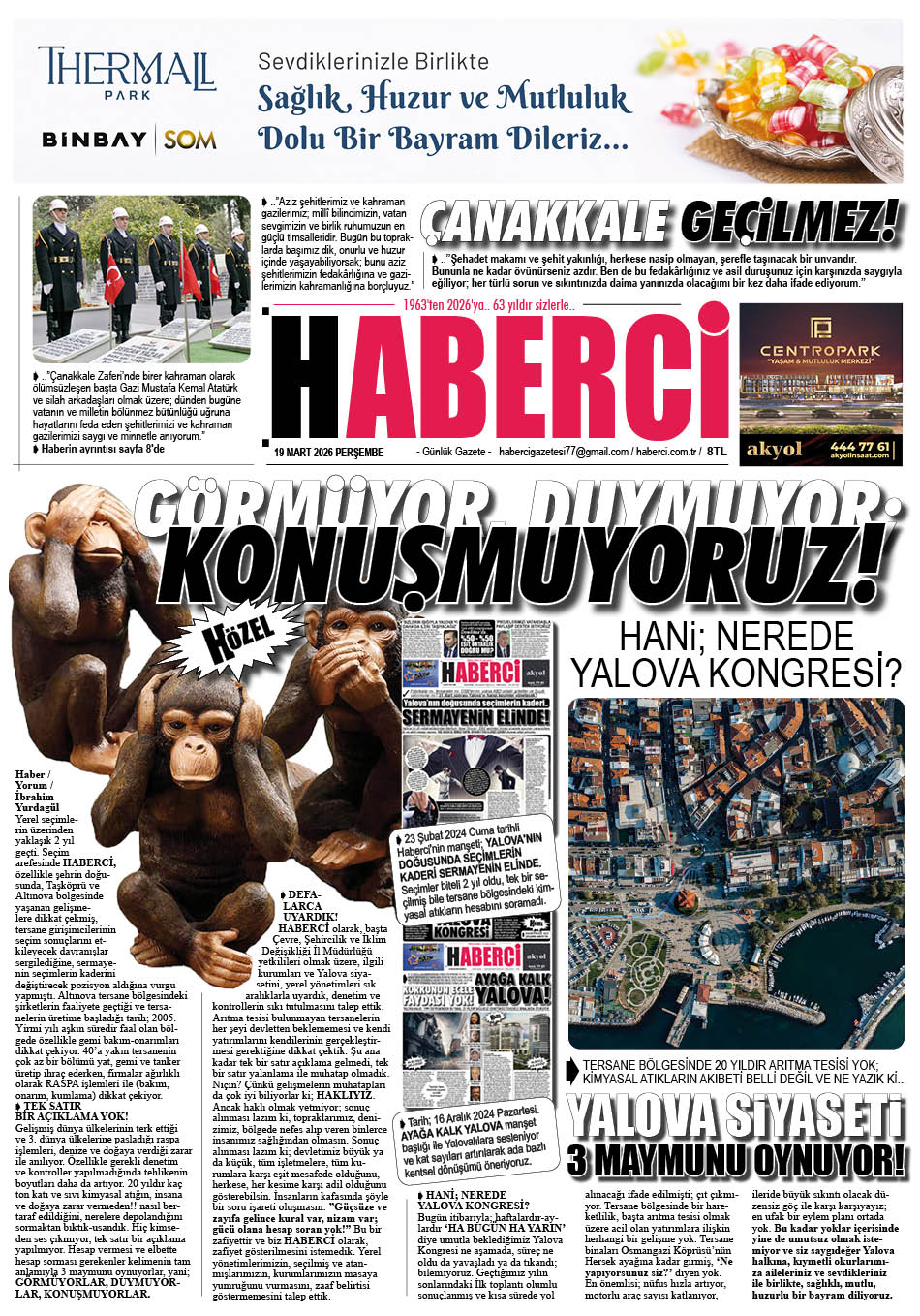 Günlük Gazete Manşeti