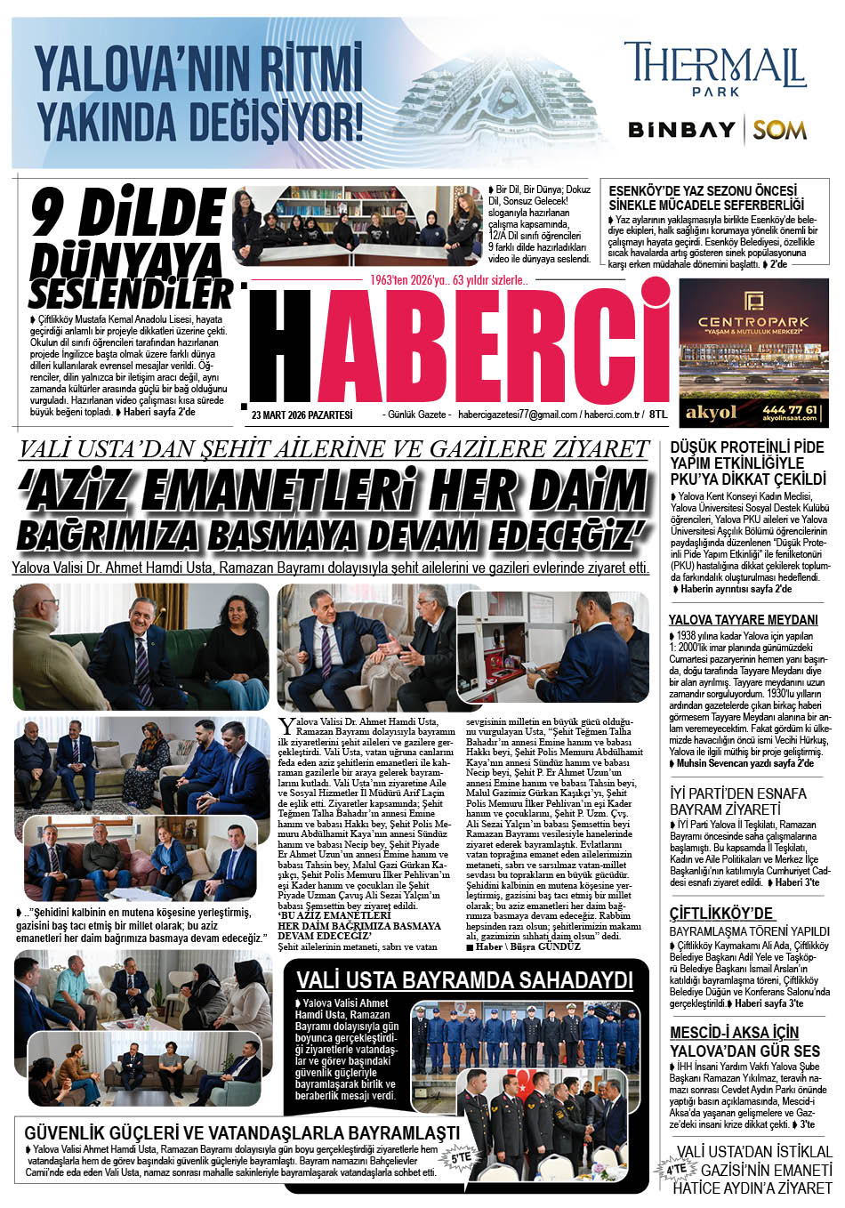 Günlük Gazete Manşeti