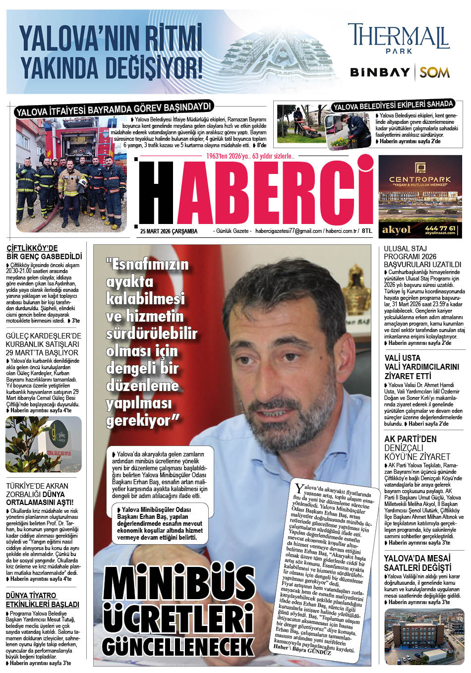 Günlük Gazete Manşeti