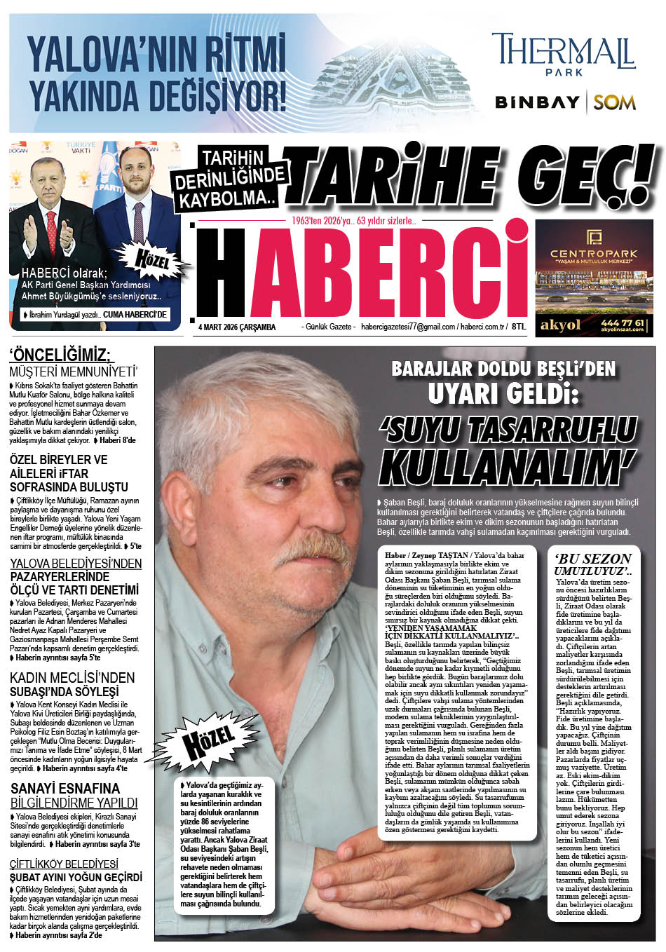 Günlük Gazete Manşeti