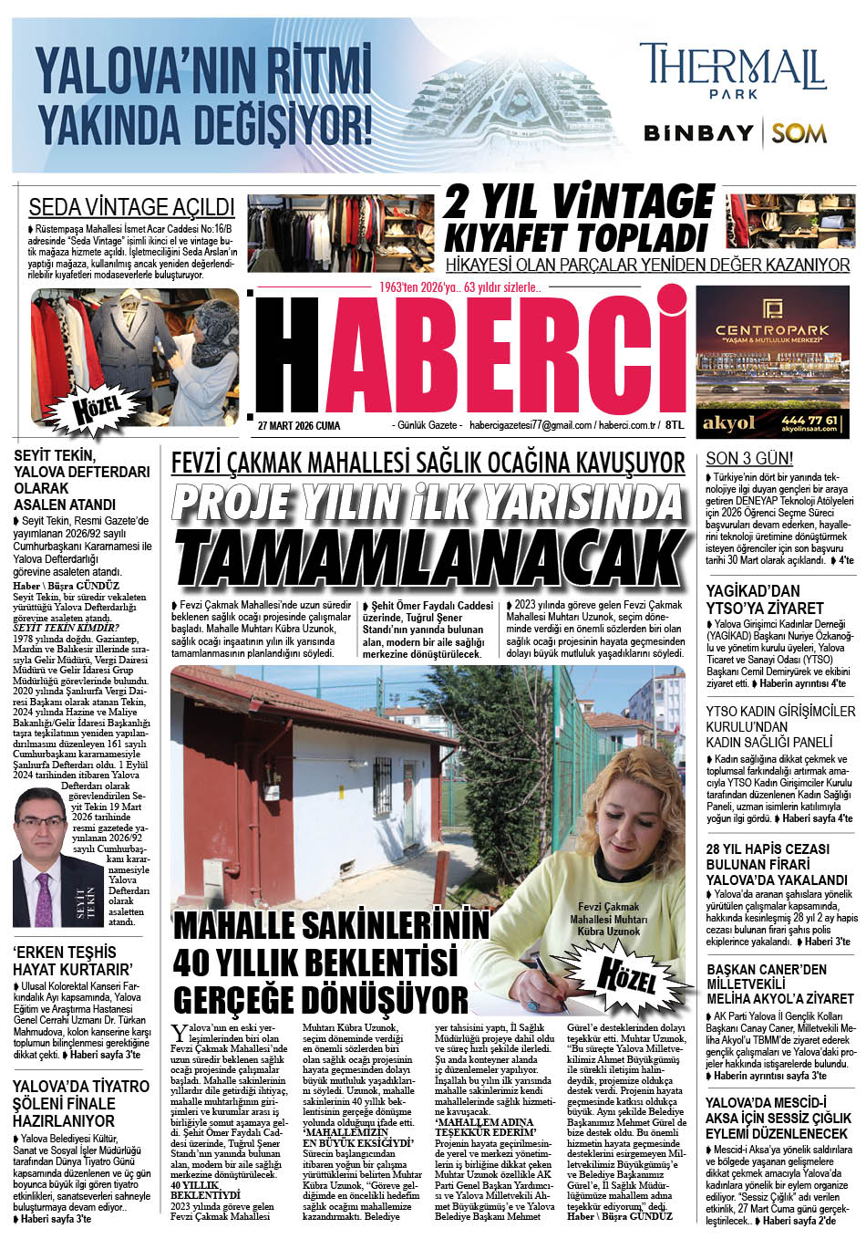 Günlük Gazete Manşeti