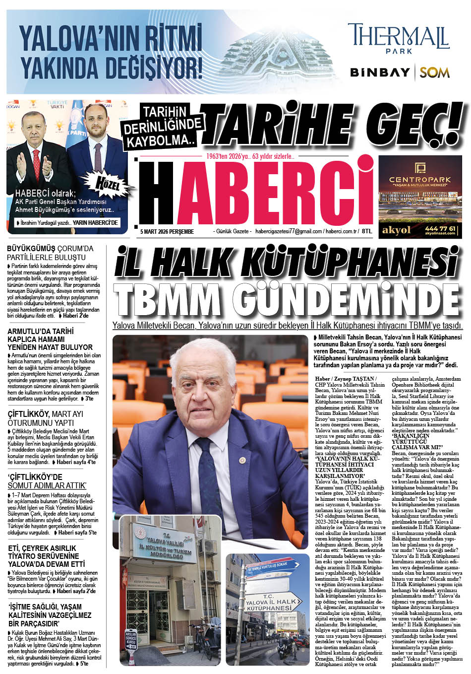 Günlük Gazete Manşeti