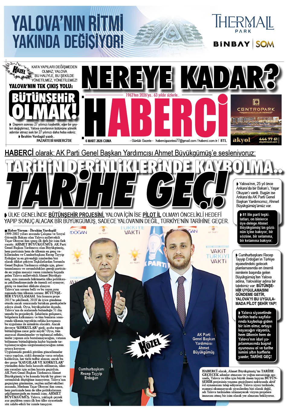 Günlük Gazete Manşeti