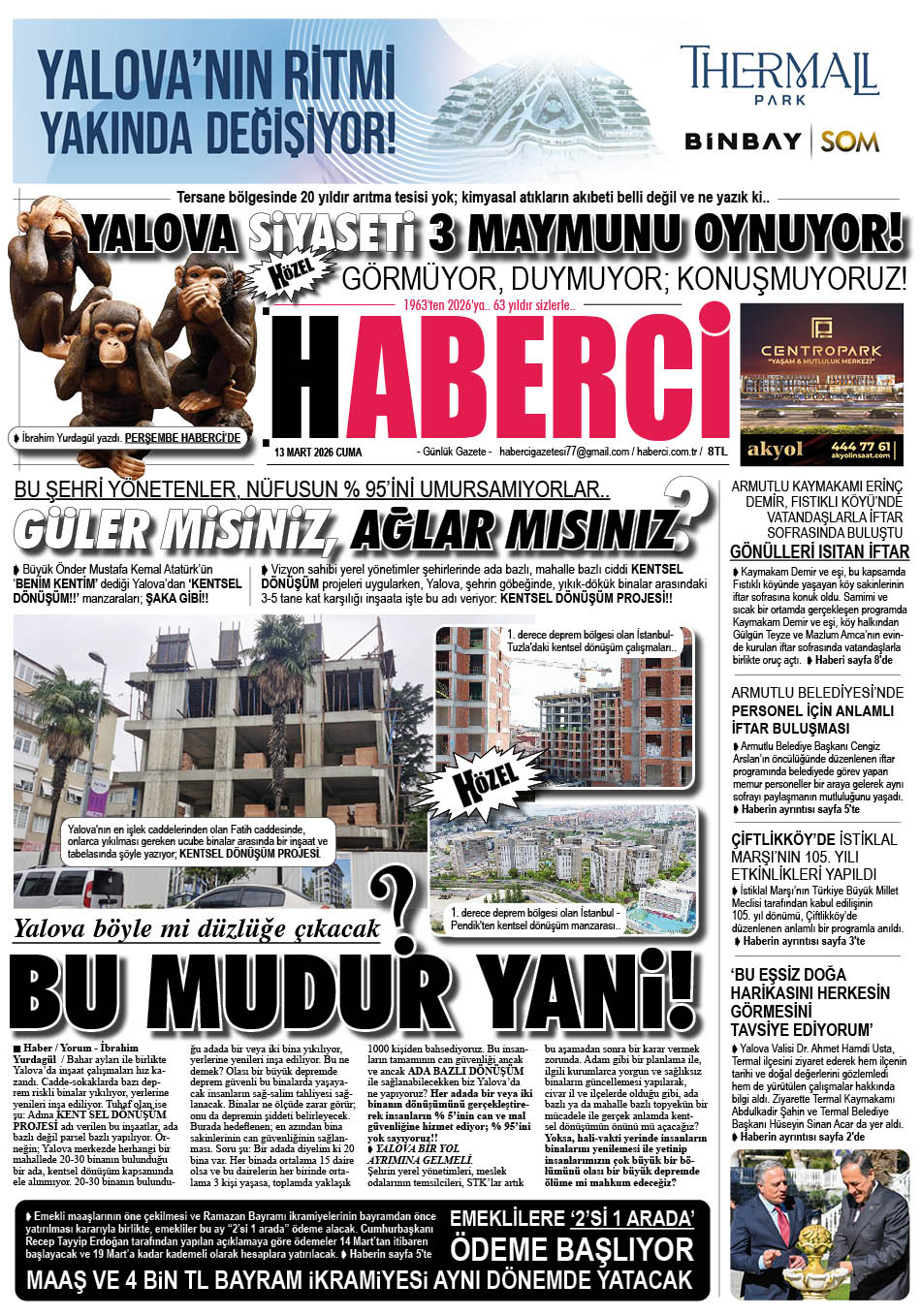 Günlük Gazete Manşeti