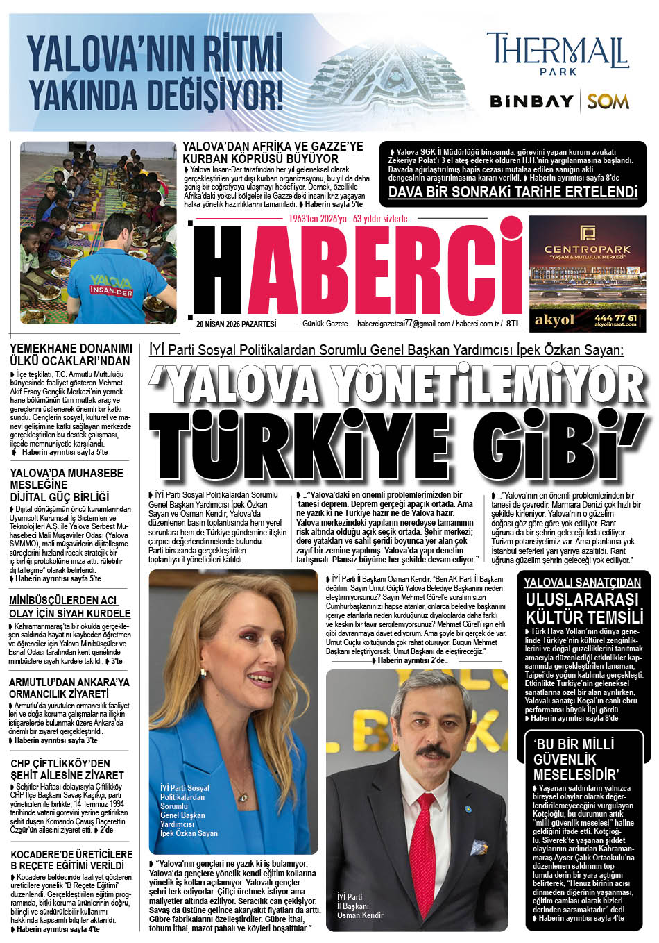 Günlük Gazete Manşeti