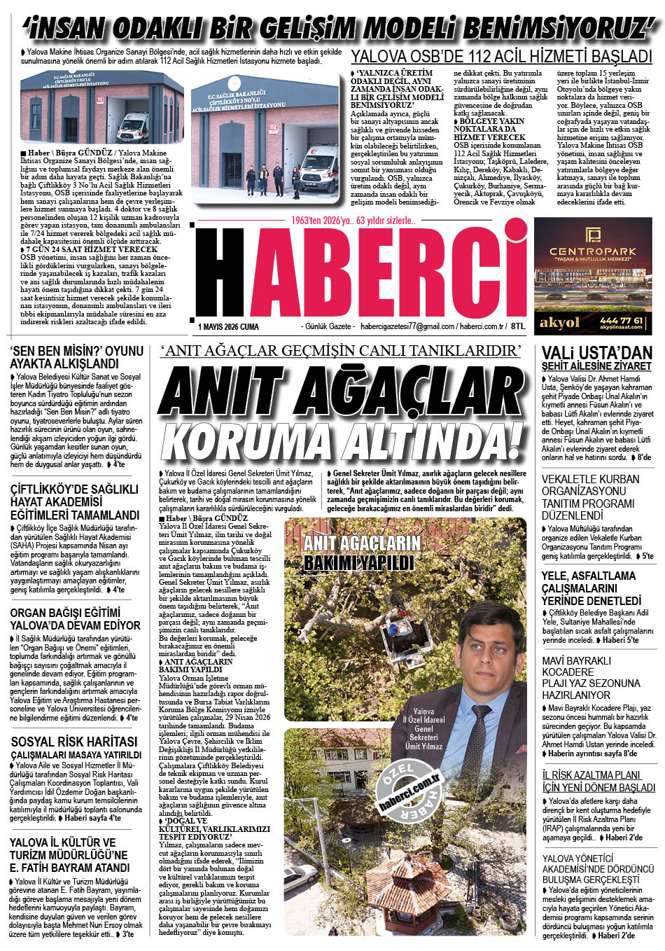 Günlük Gazete Manşeti