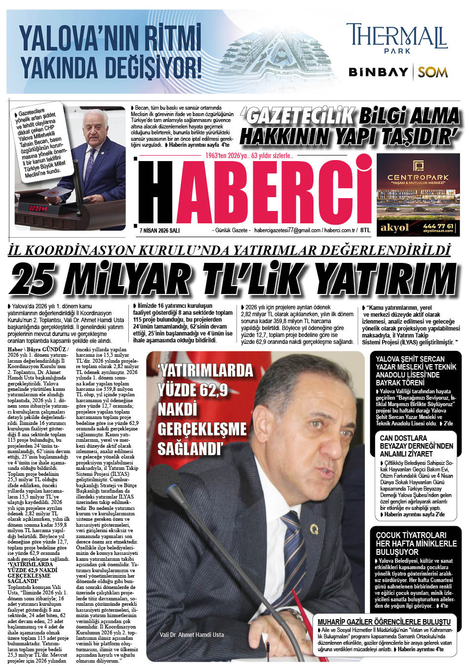 Günlük Gazete Manşeti