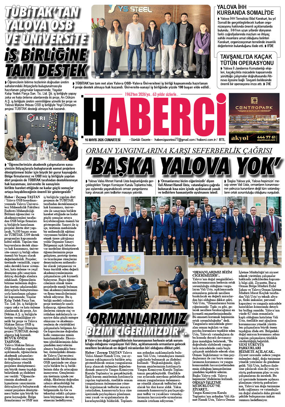 Günlük Gazete Manşeti