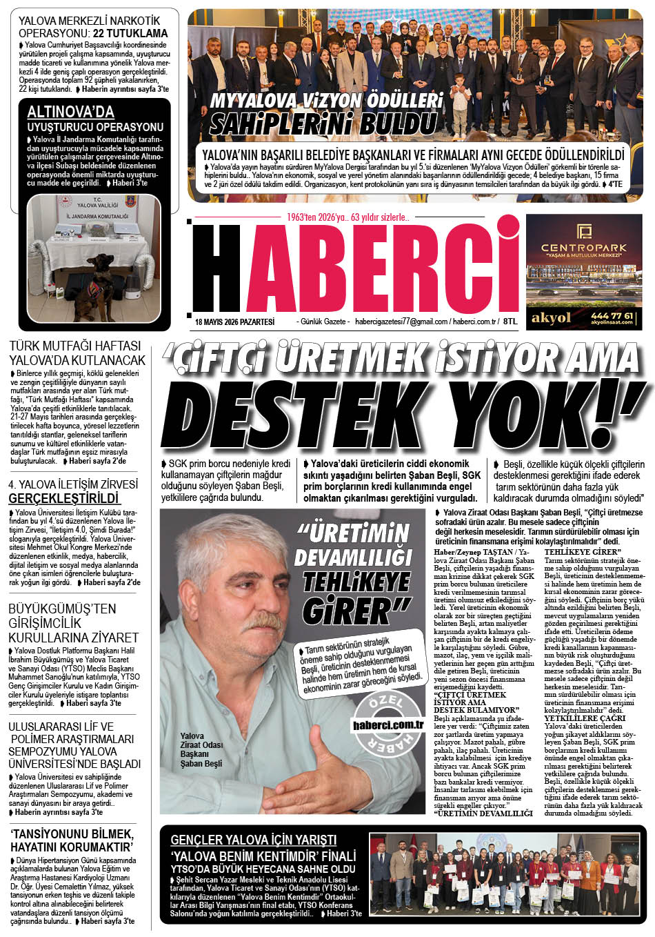 Günlük Gazete Manşeti
