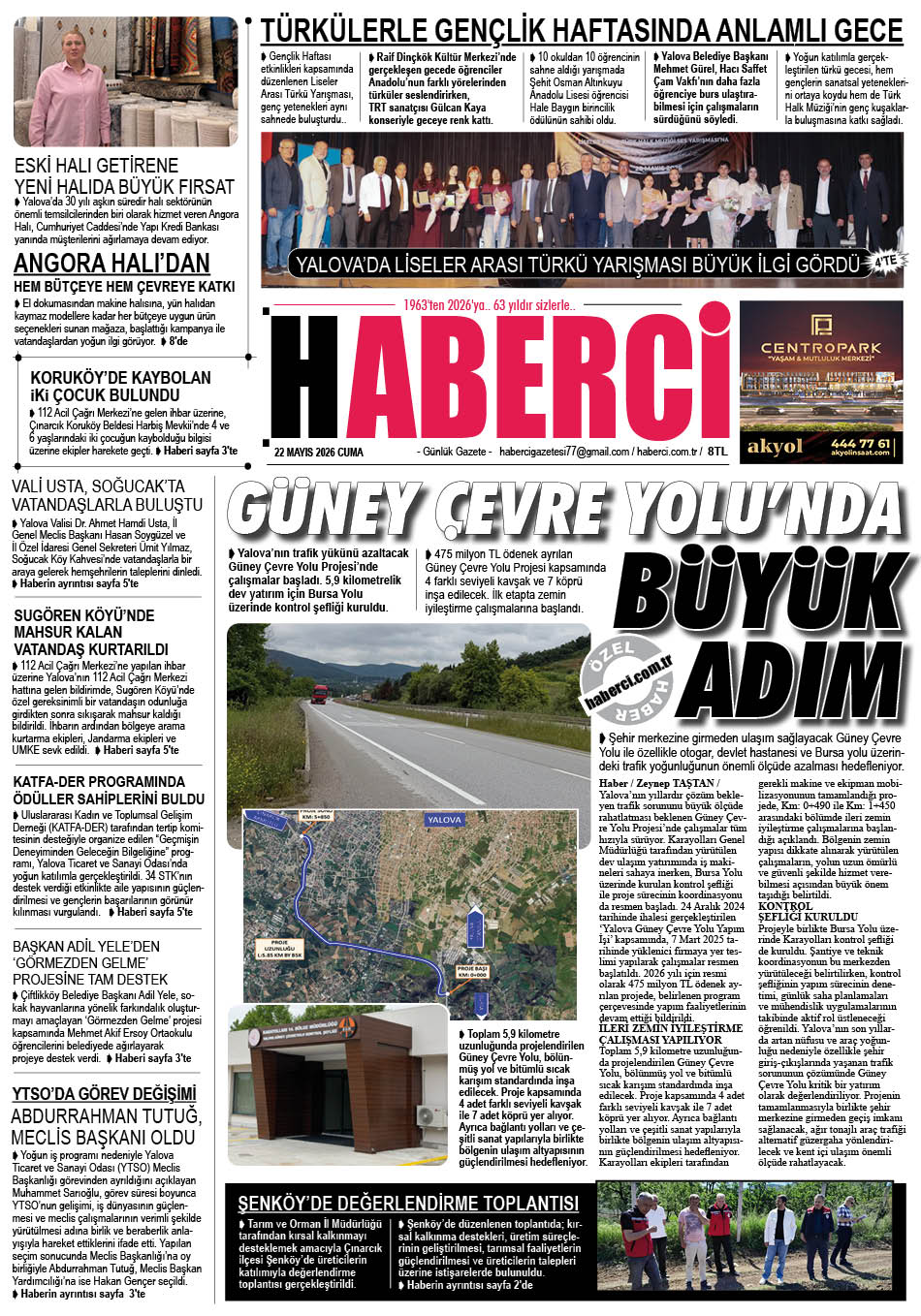 Günlük Gazete Manşeti