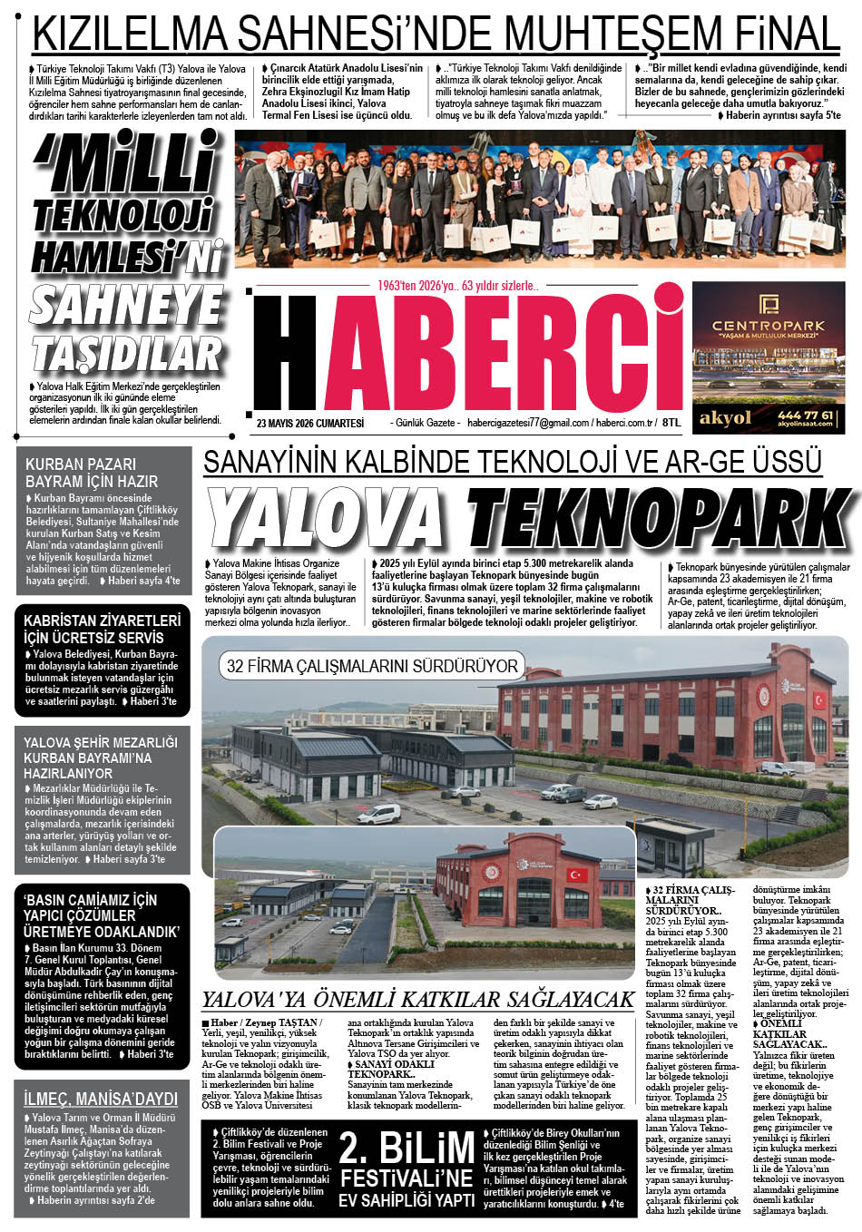 Günlük Gazete Manşeti