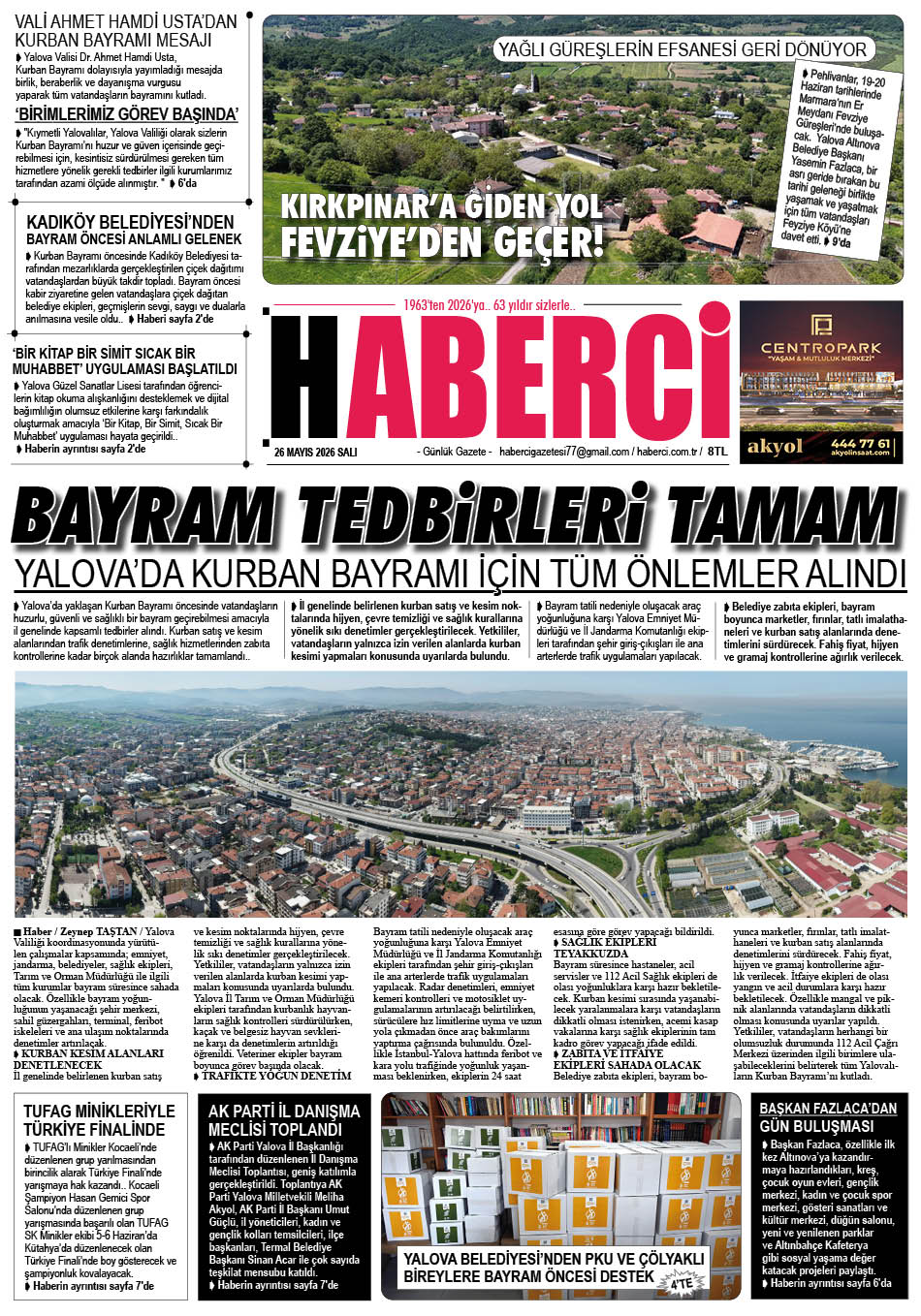 Günlük Gazete Manşeti
