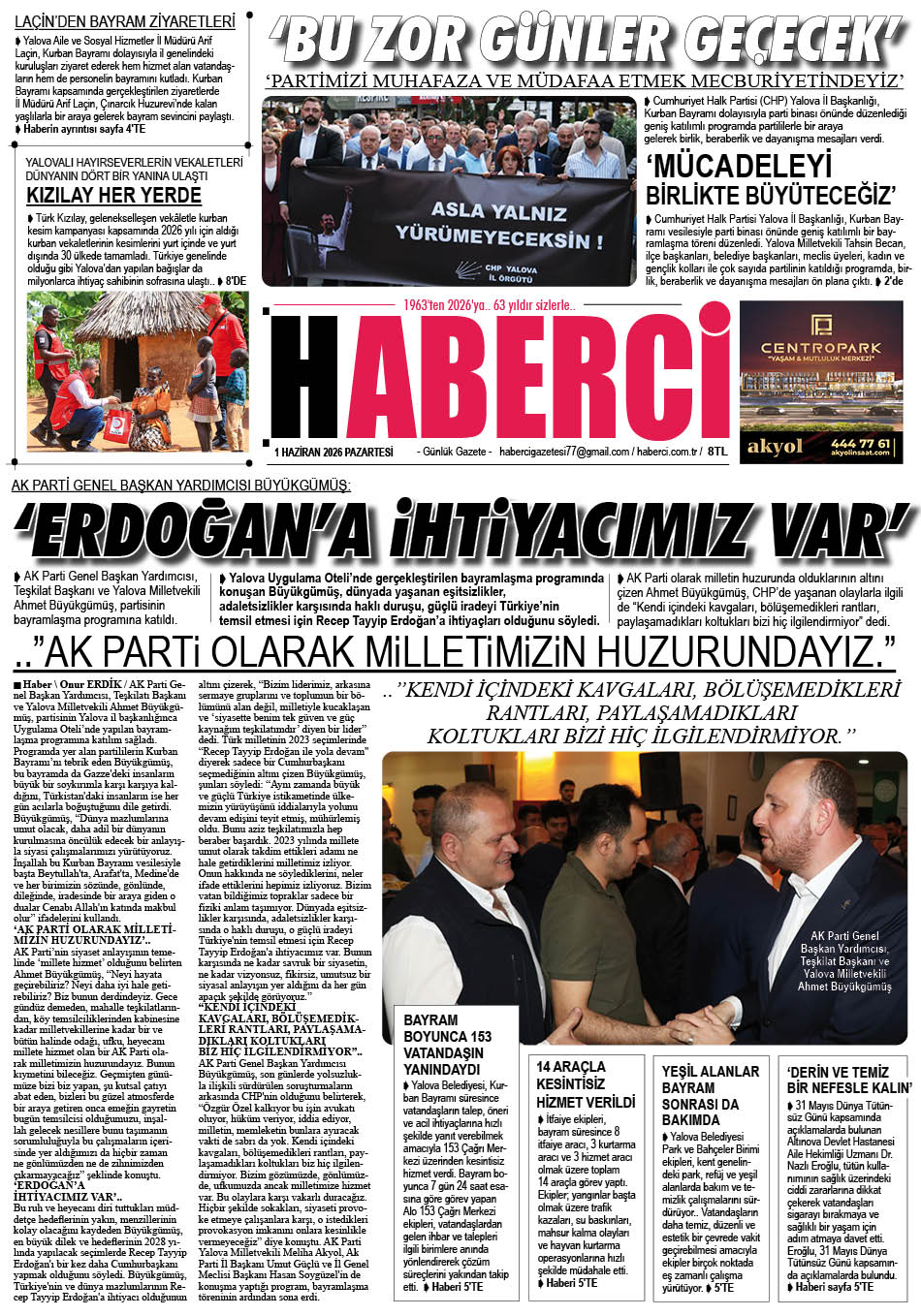 Günlük Gazete Manşeti