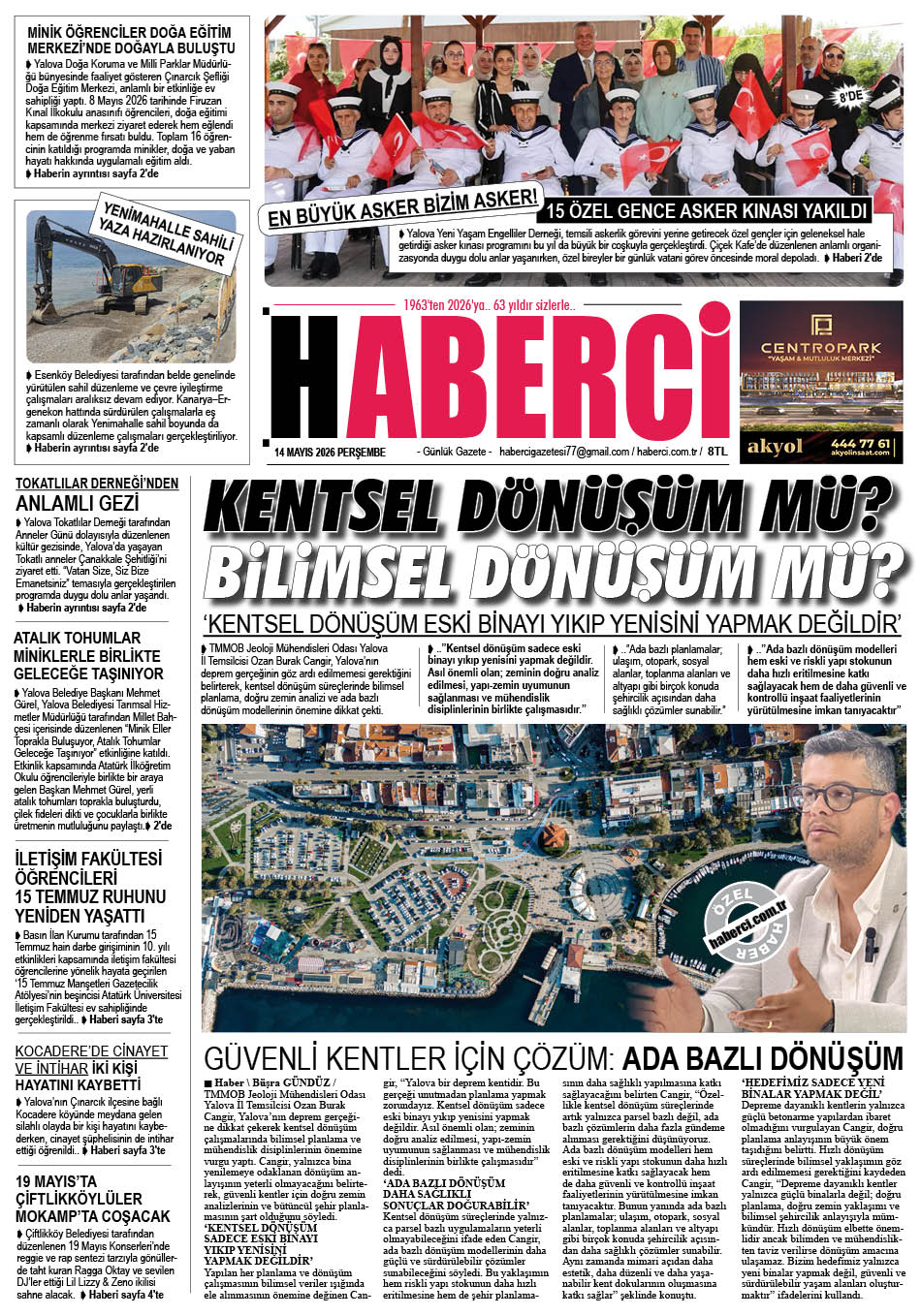 Günlük Gazete Manşeti