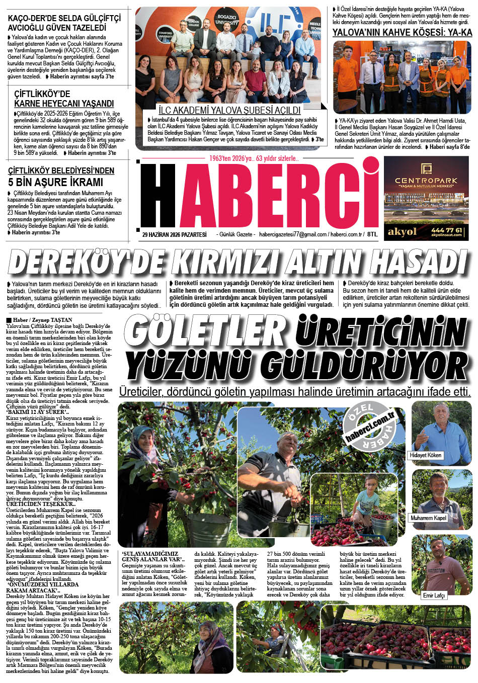 Günlük Gazete Manşeti