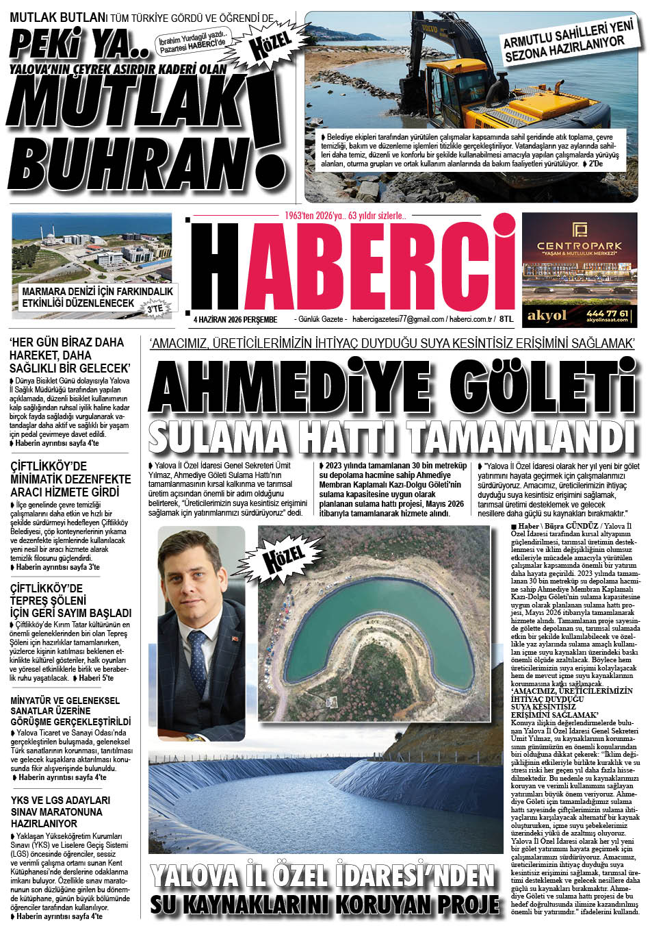 Günlük Gazete Manşeti