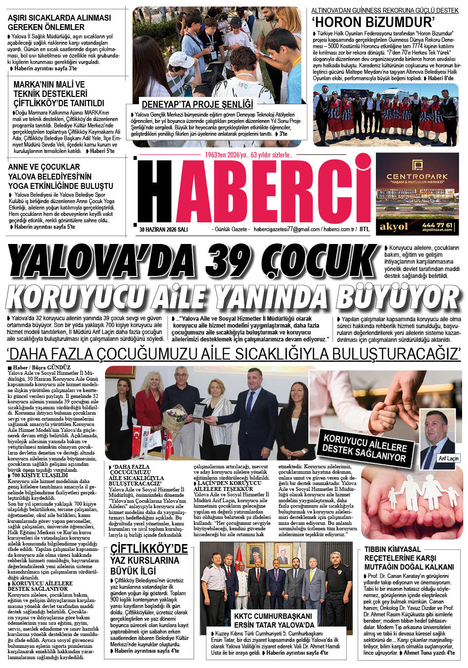 Günlük Gazete Manşeti