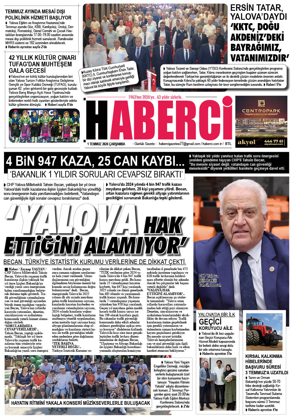 Günlük Gazete Manşeti