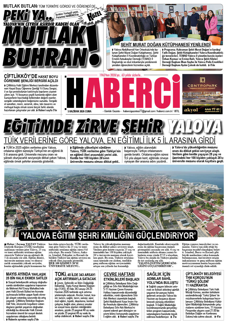 Günlük Gazete Manşeti