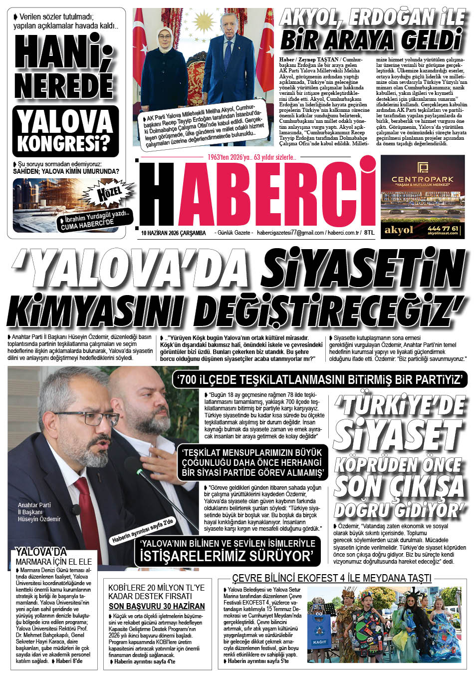 Günlük Gazete Manşeti