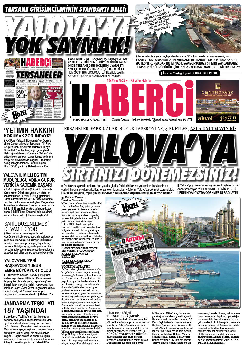 Günlük Gazete Manşeti