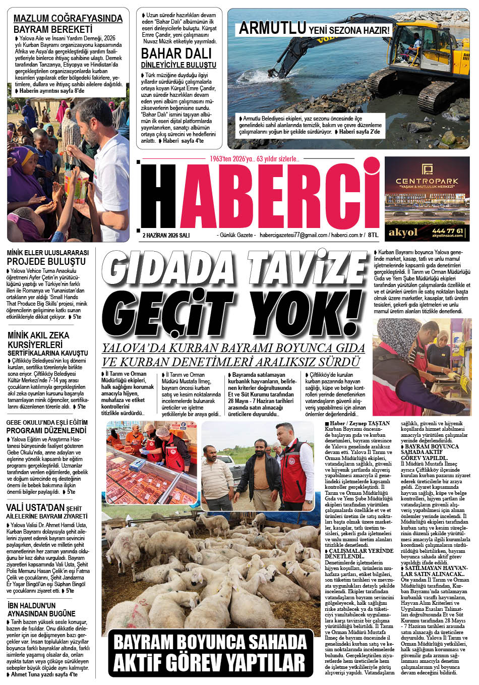 Günlük Gazete Manşeti