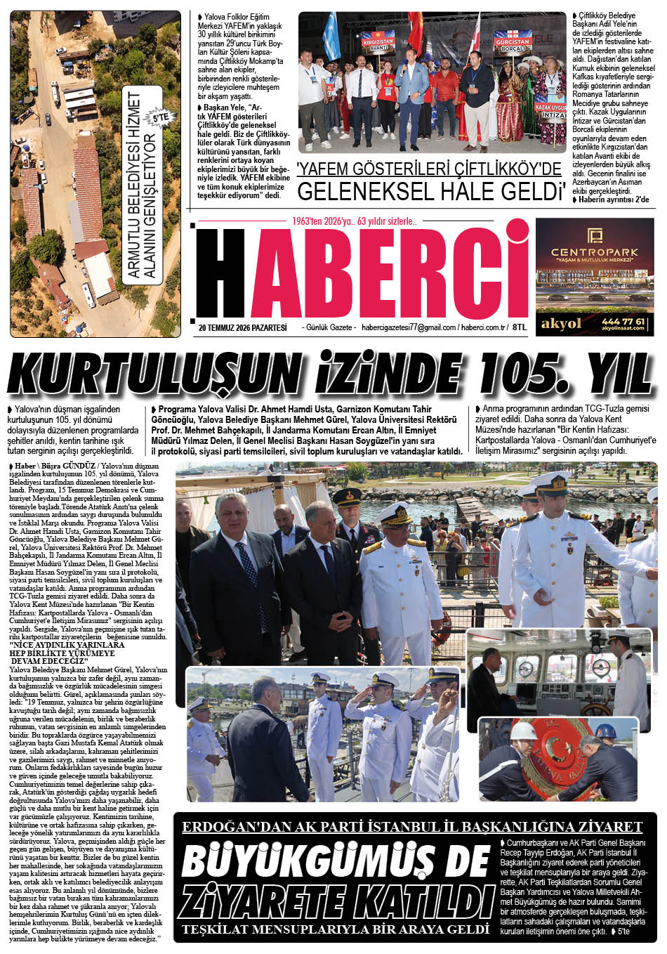 Günlük Gazete Manşeti