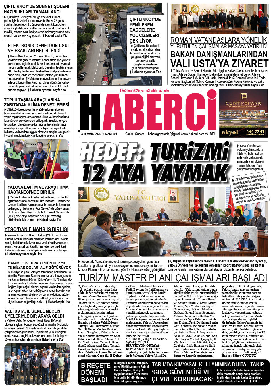 Günlük Gazete Manşeti