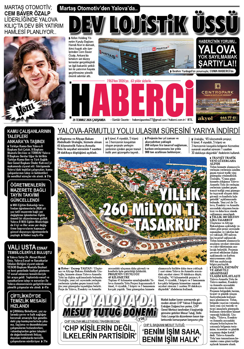 Günlük Gazete Manşeti