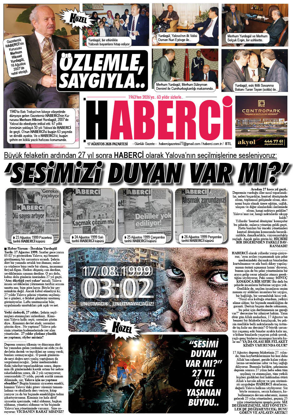 Günlük Gazete Manşeti