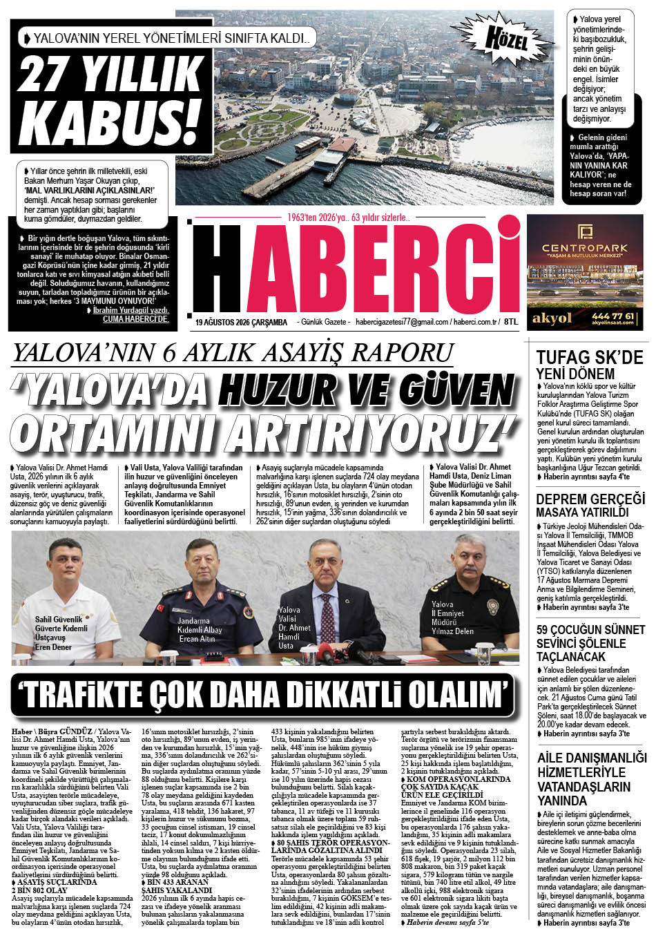 Günlük Gazete Manşeti