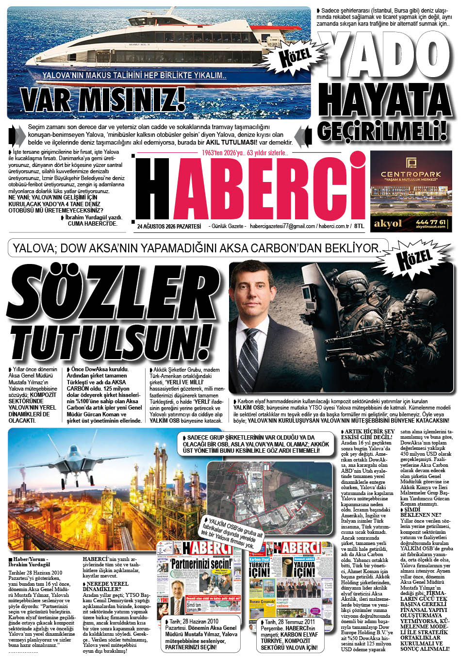 Günlük Gazete Manşeti