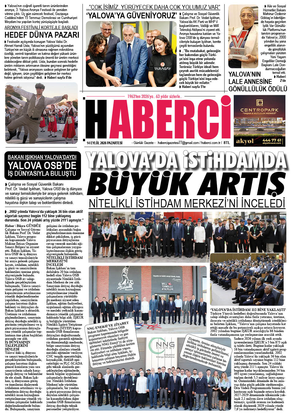 Günlük Gazete Manşeti
