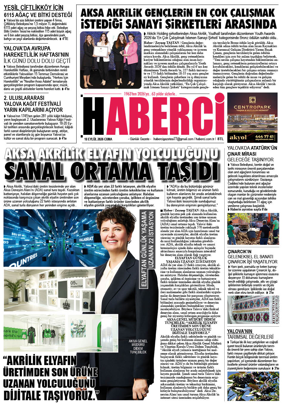 Günlük Gazete Manşeti