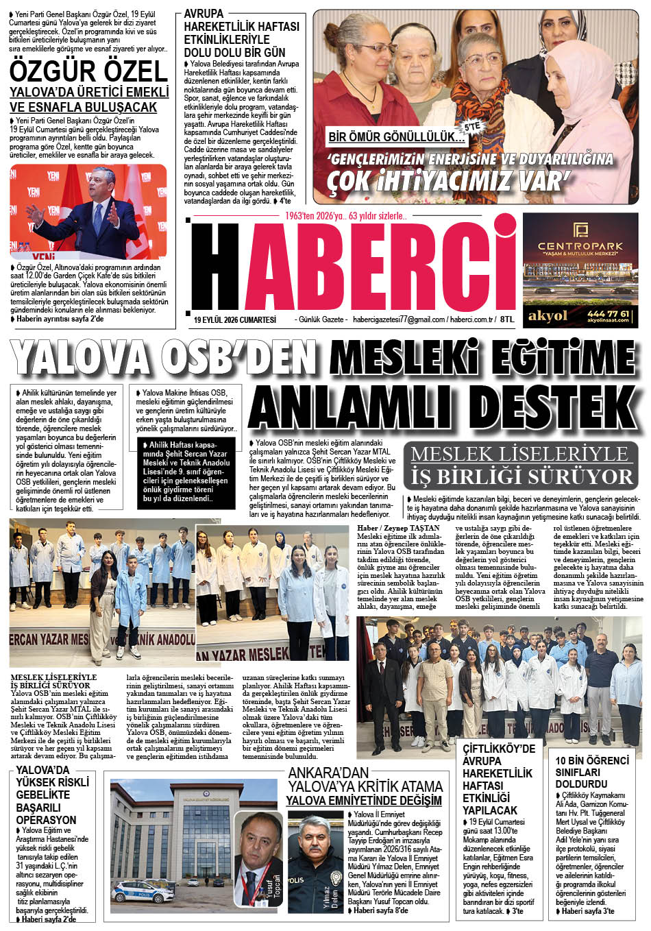 Günlük Gazete Manşeti