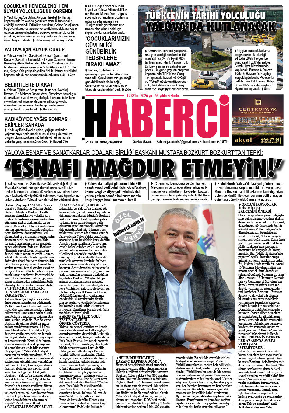 Günlük Gazete Manşeti