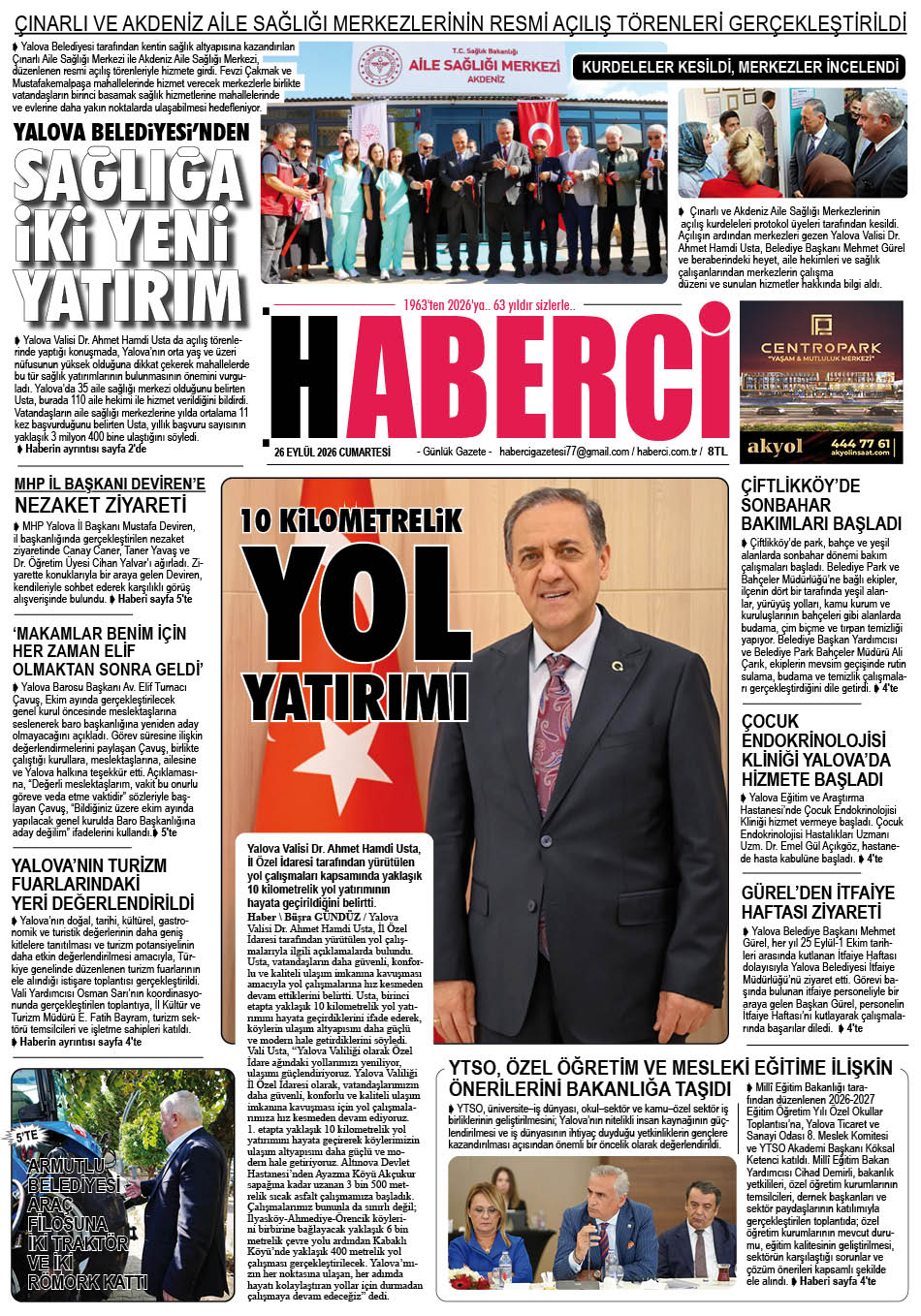 Günlük Gazete Manşeti