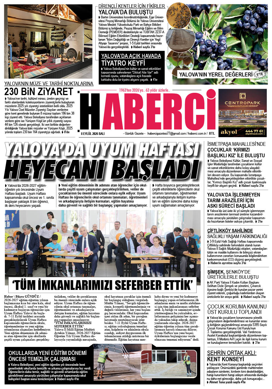 Günlük Gazete Manşeti