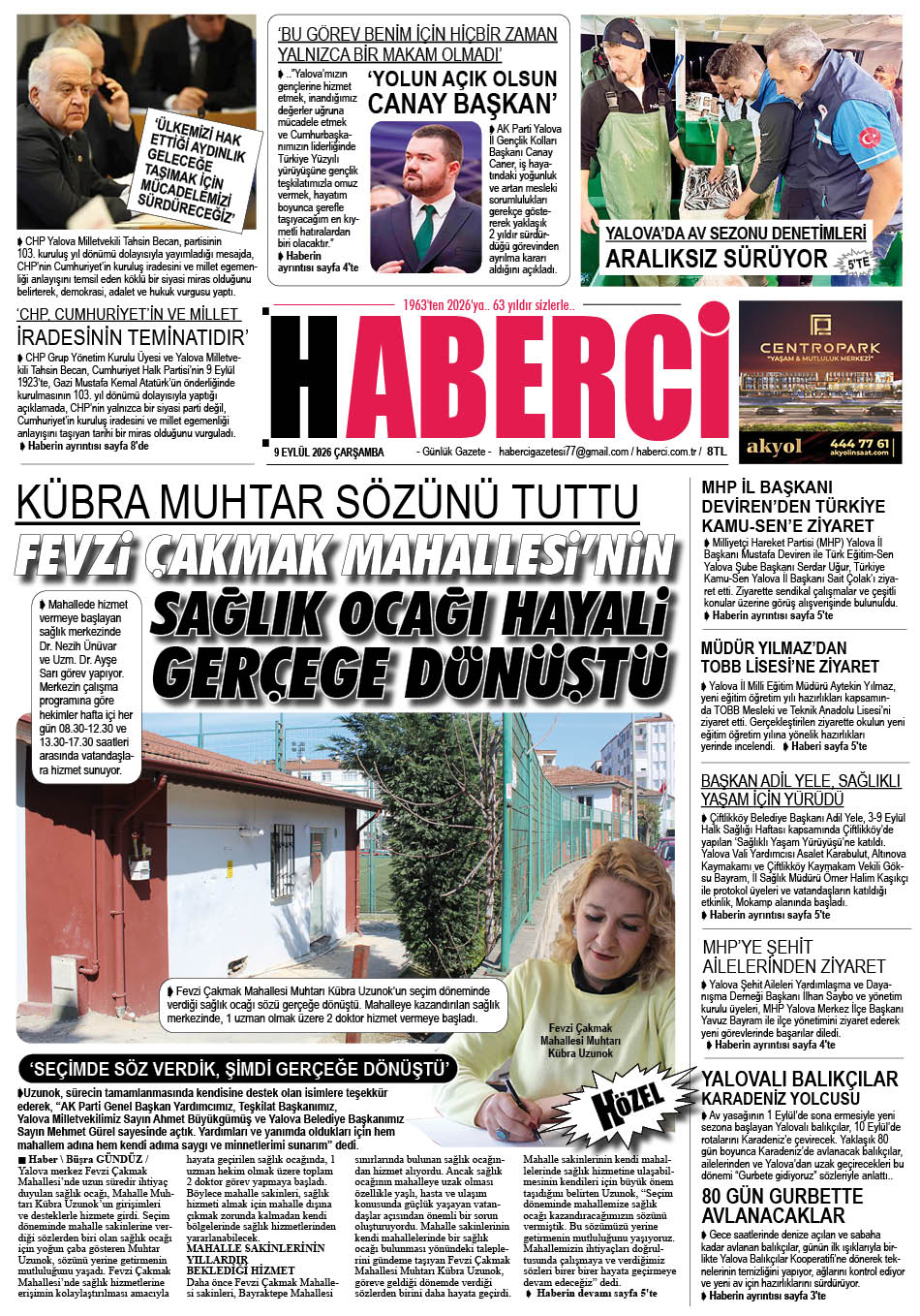 Günlük Gazete Manşeti